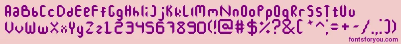 Octagon Font – Purple Fonts on Pink Background