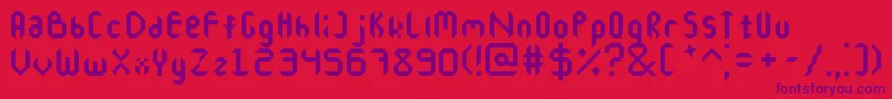 Octagon Font – Purple Fonts on Red Background