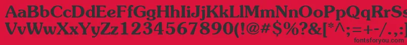 SouvienneBold Font – Black Fonts on Red Background