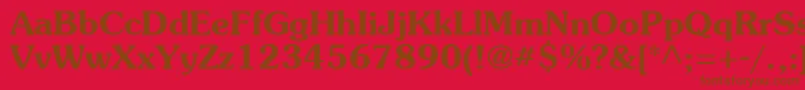 SouvienneBold Font – Brown Fonts on Red Background