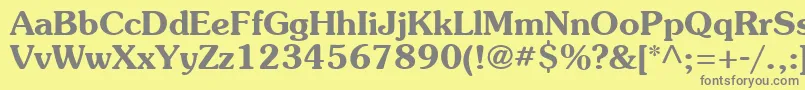 SouvienneBold Font – Gray Fonts on Yellow Background