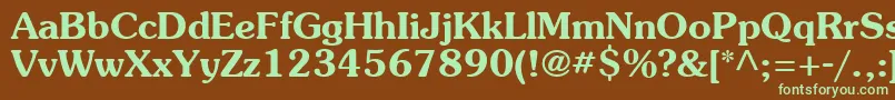 SouvienneBold Font – Green Fonts on Brown Background