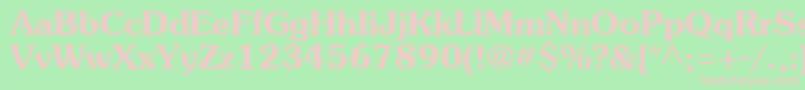 SouvienneBold Font – Pink Fonts on Green Background