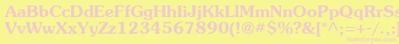 SouvienneBold Font – Pink Fonts on Yellow Background