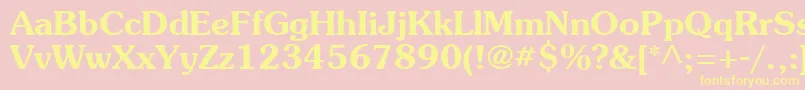 SouvienneBold Font – Yellow Fonts on Pink Background