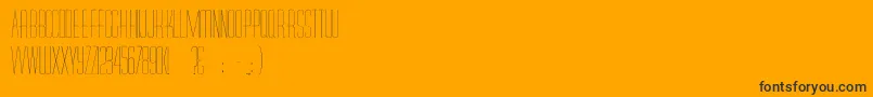 Diner Skinny-fontti – mustat fontit oranssilla taustalla