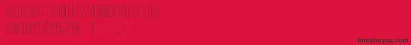 Diner Skinny Font – Black Fonts on Red Background