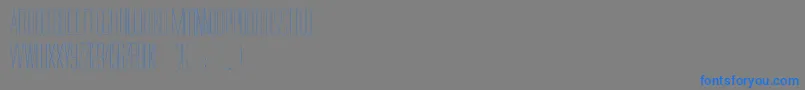 Diner Skinny Font – Blue Fonts on Gray Background