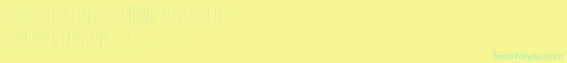 Diner Skinny-fontti – vihreät fontit keltaisella taustalla