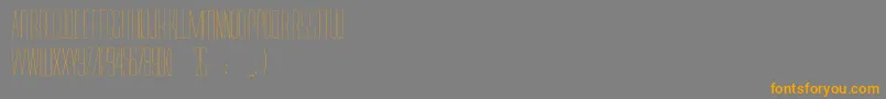Diner Skinny Font – Orange Fonts on Gray Background