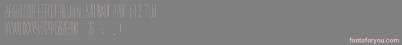 Diner Skinny Font – Pink Fonts on Gray Background