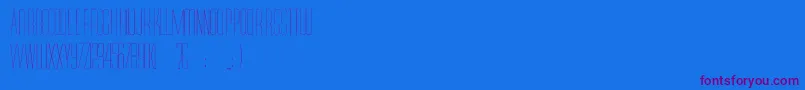 Fonte Diner Skinny – fontes roxas em um fundo azul