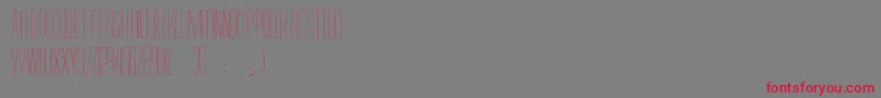 Diner Skinny Font – Red Fonts on Gray Background