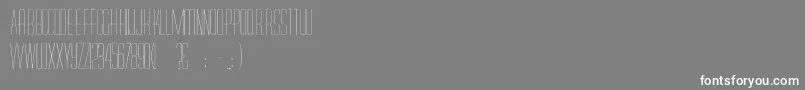 Diner Skinny Font – White Fonts on Gray Background