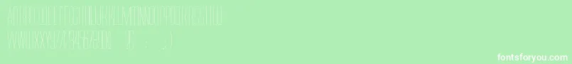 Diner Skinny Font – White Fonts on Green Background