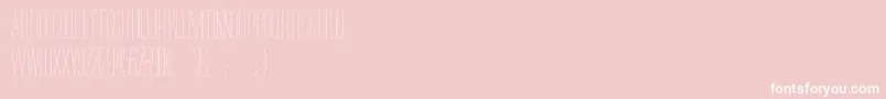 Diner Skinny Font – White Fonts on Pink Background