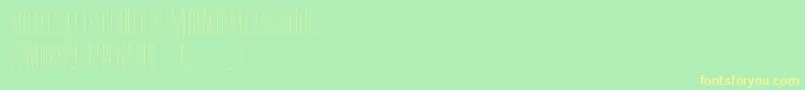 Diner Skinny Font – Yellow Fonts on Green Background