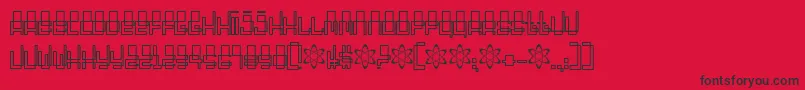 Oddessey3000 Font – Black Fonts on Red Background