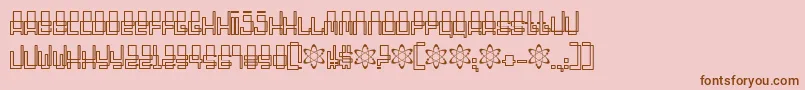 Oddessey3000 Font – Brown Fonts on Pink Background