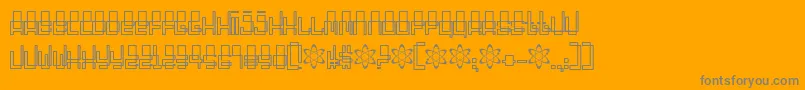 Oddessey3000 Font – Gray Fonts on Orange Background