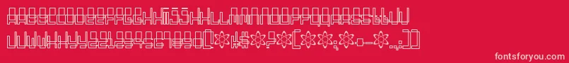 Oddessey3000 Font – Pink Fonts on Red Background