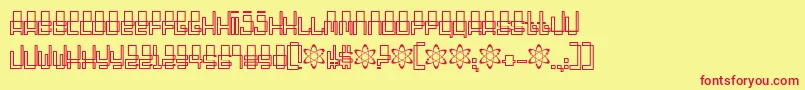 Oddessey3000 Font – Red Fonts on Yellow Background