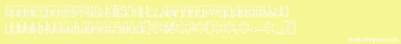 Oddessey3000 Font – White Fonts on Yellow Background