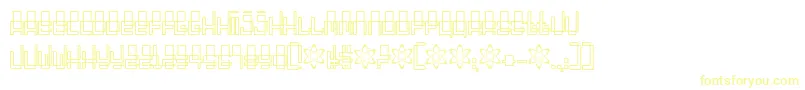 Oddessey3000 Font – Yellow Fonts on White Background