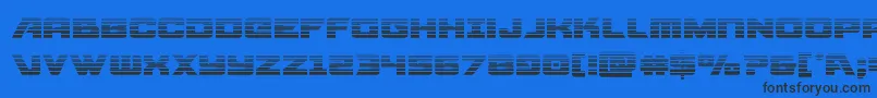 Aircruisergrad Font – Black Fonts on Blue Background