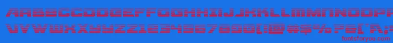 Aircruisergrad Font – Red Fonts on Blue Background