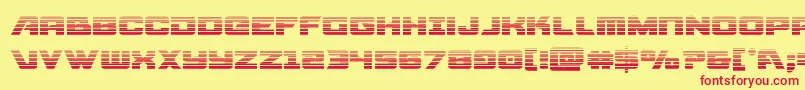 Aircruisergrad Font – Red Fonts on Yellow Background