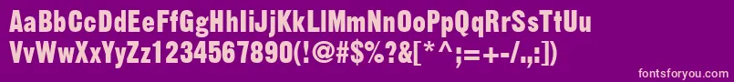 GothicSsi-Schriftart – Rosa Schriften auf violettem Hintergrund