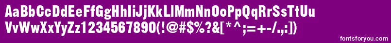 GothicSsi-fontti – valkoiset fontit violetilla taustalla