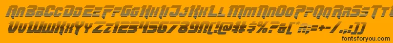 Omegaforcegradital12 Font – Black Fonts on Orange Background