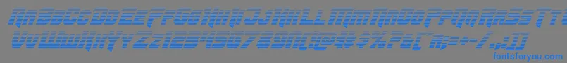 Omegaforcegradital12 Font – Blue Fonts on Gray Background