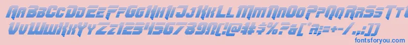 Omegaforcegradital12-fontti – siniset fontit vaaleanpunaisella taustalla
