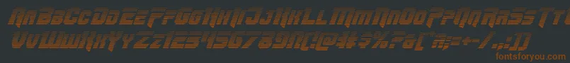 Omegaforcegradital12 Font – Brown Fonts on Black Background
