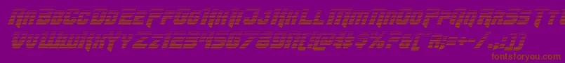 Omegaforcegradital12-Schriftart – Braune Schriften auf violettem Hintergrund