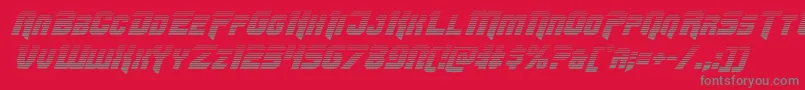 Omegaforcegradital12-Schriftart – Graue Schriften auf rotem Hintergrund
