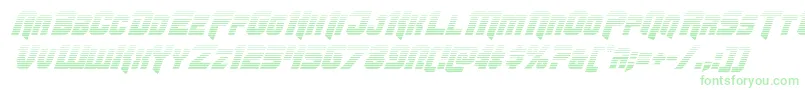 Omegaforcegradital12 Font – Green Fonts on White Background