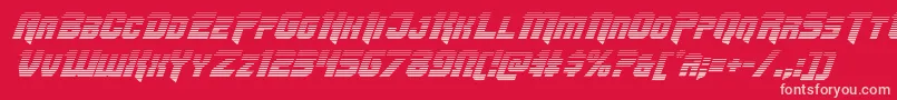 Omegaforcegradital12 Font – Pink Fonts on Red Background