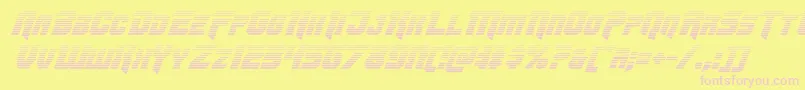 Omegaforcegradital12 Font – Pink Fonts on Yellow Background
