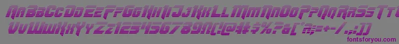 フォントOmegaforcegradital12 – 紫色のフォント、灰色の背景