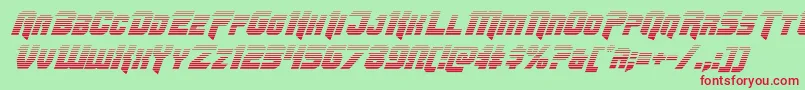Omegaforcegradital12 Font – Red Fonts on Green Background