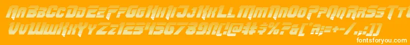 Omegaforcegradital12 Font – White Fonts on Orange Background
