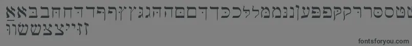 Hebrewbasic Font – Black Fonts on Gray Background