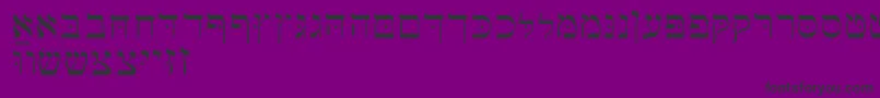 Hebrewbasic Font – Black Fonts on Purple Background