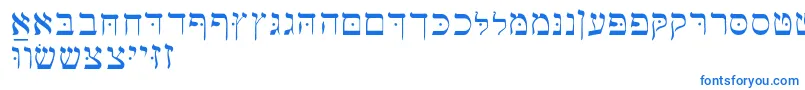 フォントHebrewbasic – 青いフォント