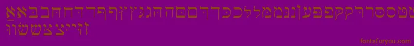 Шрифт Hebrewbasic – коричневые шрифты на фиолетовом фоне