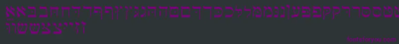 Hebrewbasic Font – Purple Fonts on Black Background